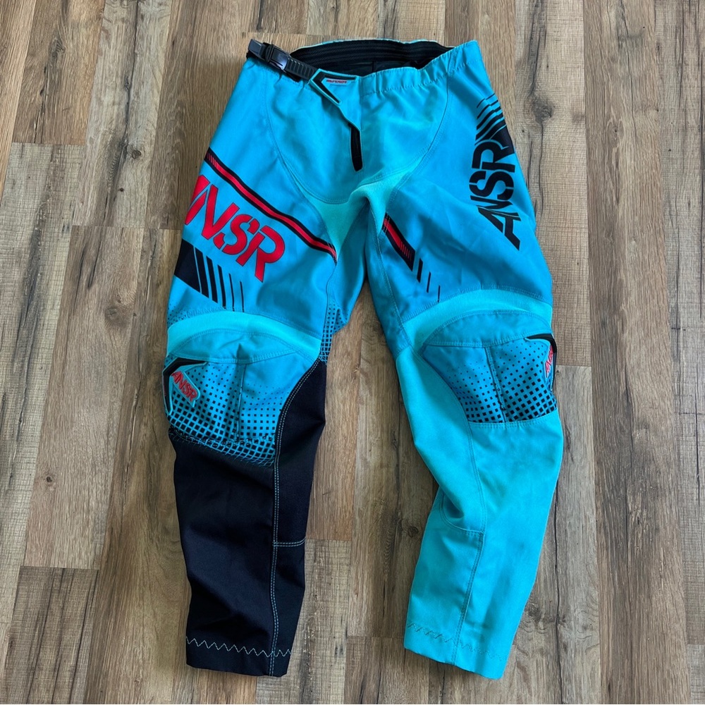 ANSR Y28 SYNCRON KIDS MOTOX RACING RIDING MOTORCYCLE ATV PANTS Turquoise